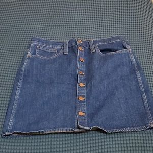 Madewell button-front denim skirt
